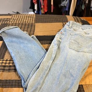 American Eagle Outfitters Light Blue Straight Leg Jeans